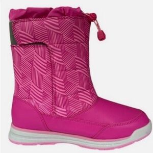 Lands End NEW Raspberry Geometric Big Kids Insulated Snow Boots